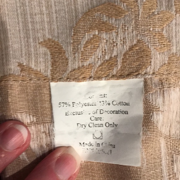 Fringed Scalloped Floral Curtain Valance/Topper - Picture 12 of 13